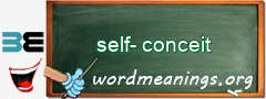WordMeaning blackboard for self-conceit
